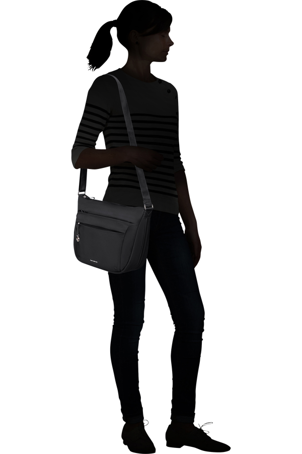 Samsonite Move 5.0 Hobo Bag Round Expandable M  Noir