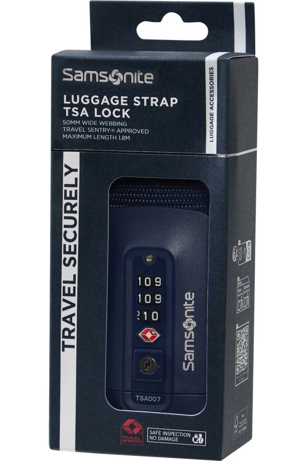 Samsonite Ta Revolution Luggage Strap/TSA Lock  Midnight Blue