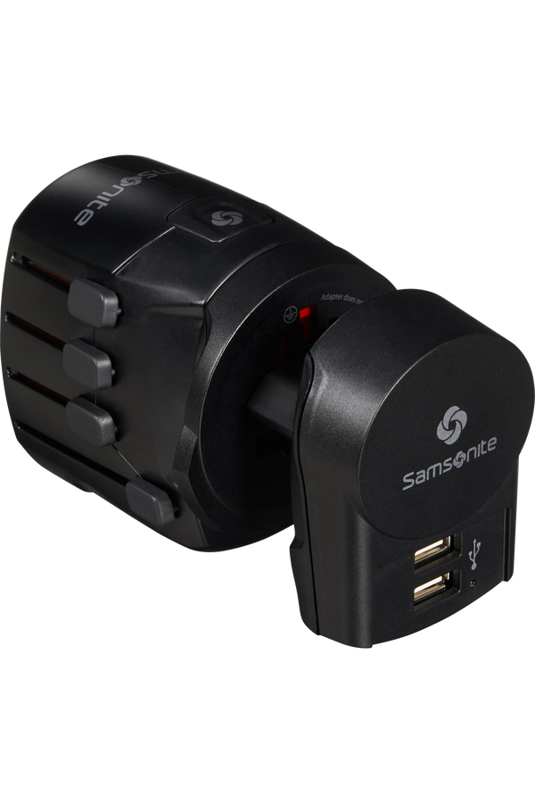 Samsonite Travel Accessories World Adaptor Pro 3-P+USB Schwarz