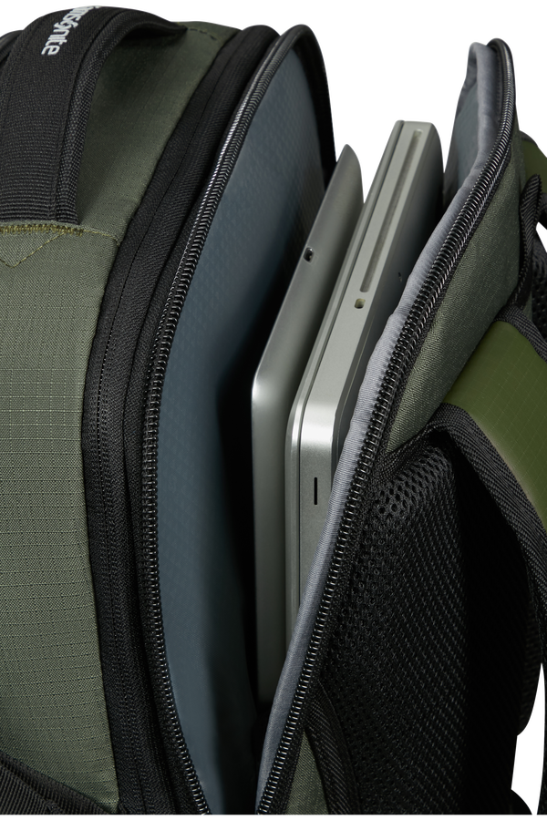 Samsonite Roadseeker Laptop Backpack Expandable L  Vert olive fonc&eacute;