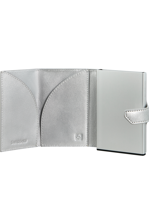Samsonite Alu Fit Slide-up Wallet Proxis  Silber