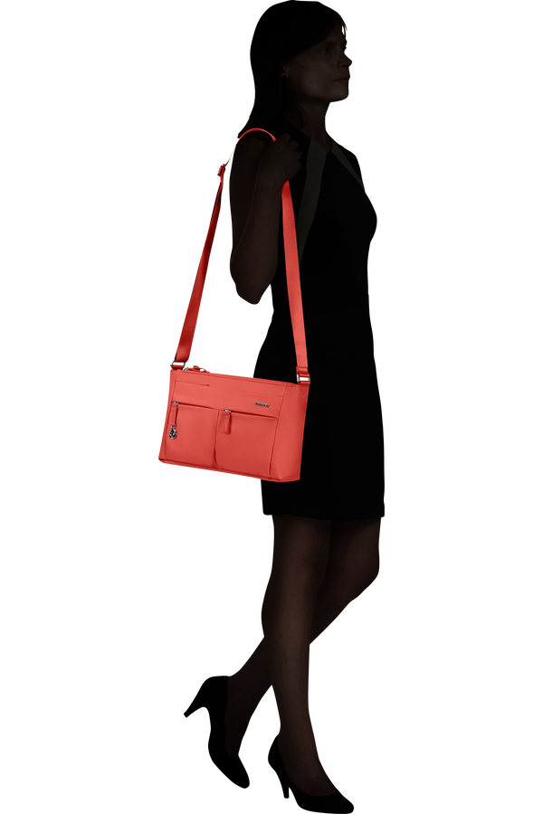Samsonite Move 5.0 Horiz. Shoulder Bag + Flap  Rouge Corail