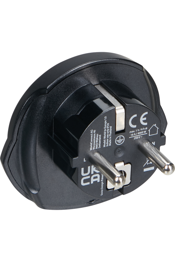 Samsonite Travel Accessories World to Europe Adaptor Schwarz