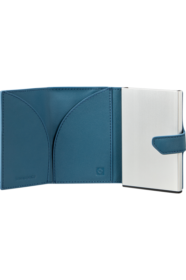 Samsonite Alu Fit Slide-up Wallet Proxis  Petrol Blau