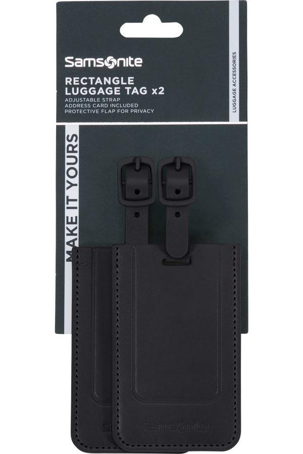 Samsonite Ta Revolution Rectangle Luggage Tag x2  Schwarz