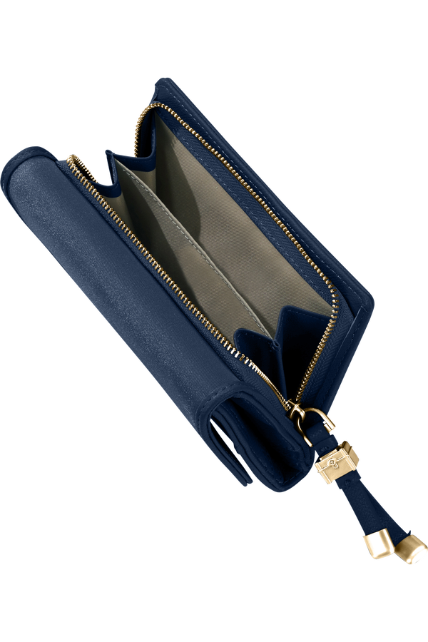 Samsonite Karissa Slg Wallet 12CC+ZIP EXT M  Bleu foncé