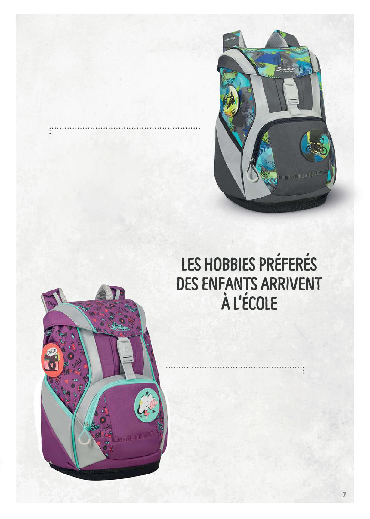 Chaque sac est unique comme chaque enfant qui le porte - Les hobbies préferés des enfants arrivent à l’école