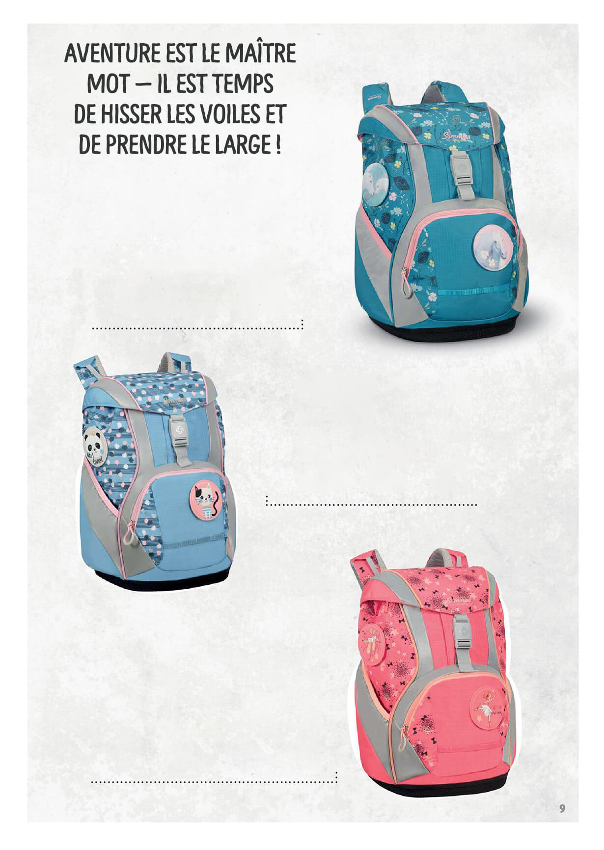 Chaque sac est unique comme chaque enfant qui le porte - Aventure est le maître mot – il est temps de hisser les voiles et de prendre le large !